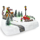 Villaggio Natalizio 20x20x16 cm Giostra di Natale Luci Suoni e Movimento