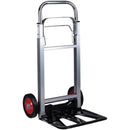 Carrello Manuale Pieghevole Portata 90kg Portapacchi per Trasporto in Alluminio Grigio      