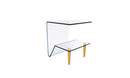 Tavolino Quadrato in Vetro 40x40x50cm TFT Glass Legno