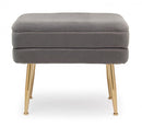 Panca Singola Contenitore Pavlina in Tessuto effetto Velluto Grigio