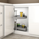 Cestello Girevole Ø65 cm per Mobile da Cucina 80 cm in Plastica Emuca Grigio