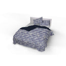 Copripiumino con Stampa sul Sacco e Federe Doubleface Jeans Stripes