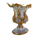 Portavaso resina oro e bianco cm 61,7x53,8xh69,7