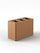 Pattumiera a 3 Scomparti Totale 72 L 71,5x33x49 cm con Contenitori Interni in Acciaio Verniciato Corten