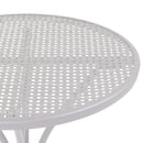 Tavolo da Giardino Rotondo Ø60cm in Acciaio Ivrea Bianco