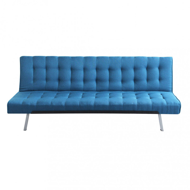 Divano Letto Barry 178x80x71 cm in Tessuto Blu melange
