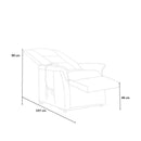 Poltrona Alzapersona Elettrica 1 Motore 80x86x107 cm in Tessuto Grigio