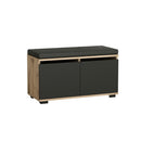 Scarpiera con pouff 80x35x42 cm Dragoshoe noce e nero