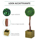 Alberello Bosso Artificiale H87 cm con Vaso Verde