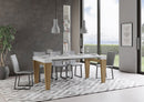 Consolle Allungabile 90-196x40x77 cm in Nobilitato Bianco e Marrone
