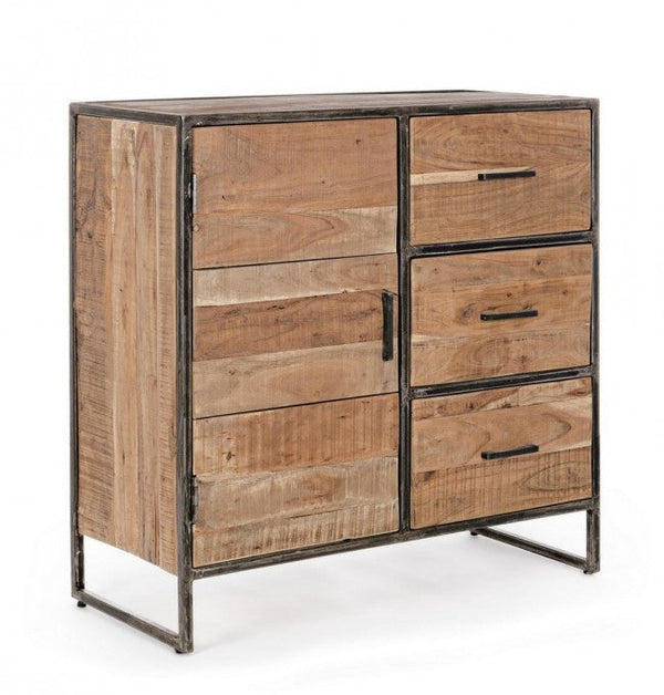 sconto Credenza 1 Anta 90x40x90h cm 3 Cassetti Elmer