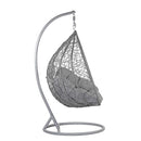 Dondolo Pensile da Giardino con cuscino Ø108x198 cm Amirantes grigio