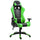 Chaise de jeu inclinable et pivotante en similicuir noir et vert