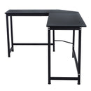 Scrivania da Ufficio ad Angolo 168x120x75 cm in Legno e Metallo  Nero