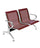 Banc pour salle d'attente 2 places en acier rouge