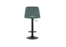 Set 2 Sgabelli Alex 45x52x88,5/103,5 cm con Alzata a GAS in Tessuto Easy-Clean Acquamarina      