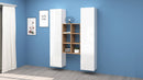 Parete Attrezzata Soggiorno 140x30x180 cm Maruska n°22 Bianco Lucido