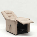 Poltrona Alzapersona Elettrica 2 Motori 80x86x107 cm in Tessuto Beige