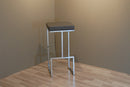 Set di 2 Sgabelli in Similpelle Morbida 77x36,5x36,5 cm TFT Stool Grigio
