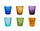 Ensemble de 6 vaisselle en verre soufflé à la bouche Kaleidos Surf