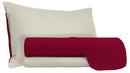 Set Lenzuola Sopra Sotto e Federe Doubleface Bordeaux\/Panna Varie Misure