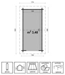 Casetta Box da Giardino Porta Utensili 150x300 cm in Legno Lucia