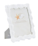 Cornice Corallo 25,7x2,5x30,5 cm in Resina e Vetro Bianco
