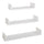 Set 3 Mensole da Parete 60-50-40x15,5x8 cm in Fibra di Legno Calamita Rovere Sbiancato