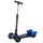 Trottinette Pliante Enfant 3 Roues 62x27x63-81 cm avec Sons et Spray Eau Bleu