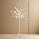Albero Luminoso di Ciliegio Alto 150 cm con 120 Luci LED e 3 Livelli di Luminosità per Interni ed Esterni Bianco      