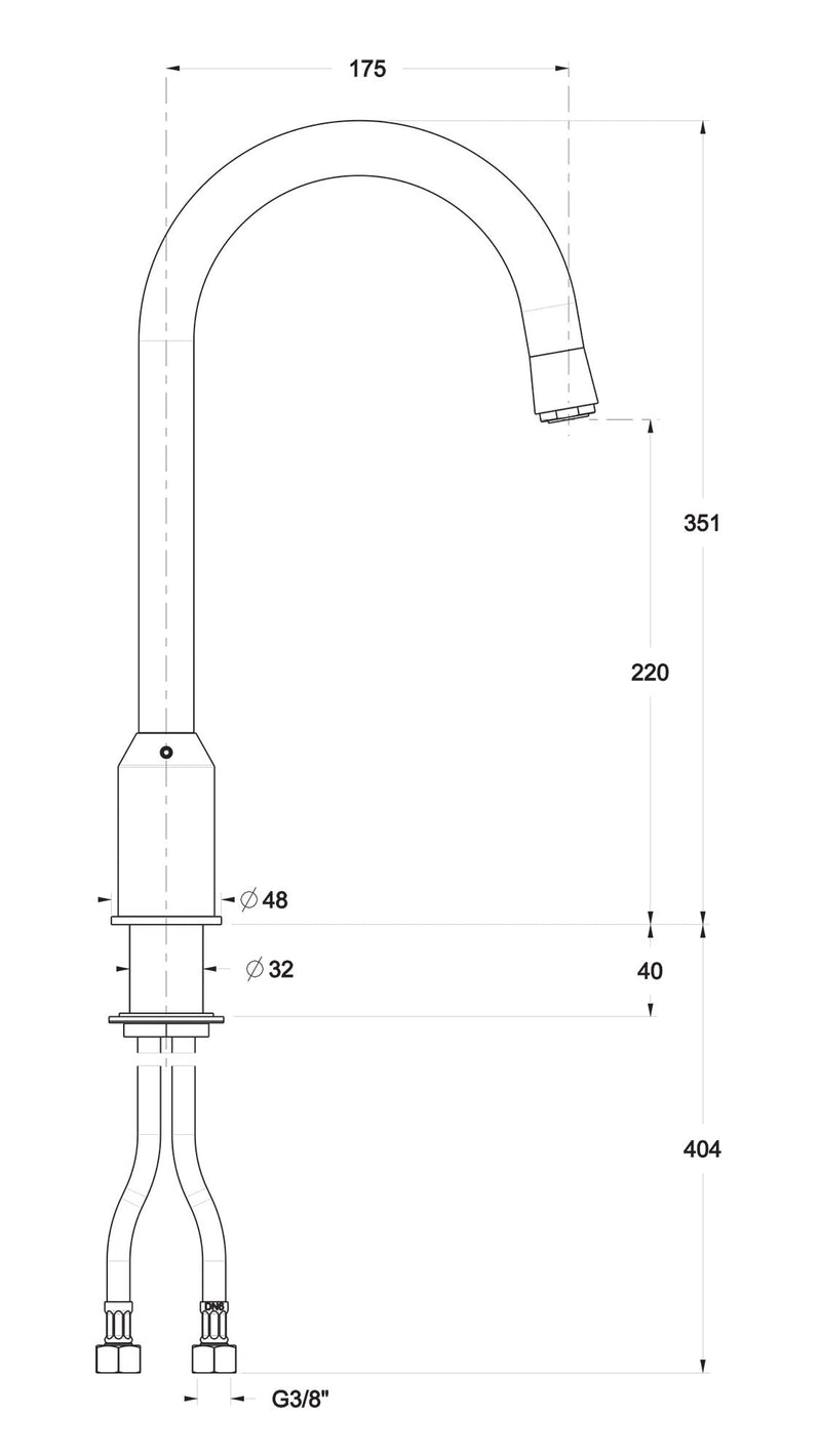 Rubinetto Cucina Miscelatore Monocomando Doccetta Estraibile Apell APG12921CR Cromato