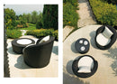 Set da Giardino 2 Poltrone Tavolino e Poggiapiedi in Wicker Ranieri Malibù