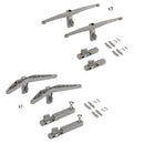 Kit Supporti per Mensole in Legno e Alluminio Emuca Zero Grigio Pietra