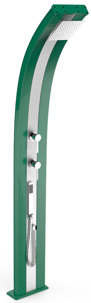 sconto Doccia da Esterno Giardino Miscelatore e Doccetta Mobile Arkema Dada Fascia Inox Verde