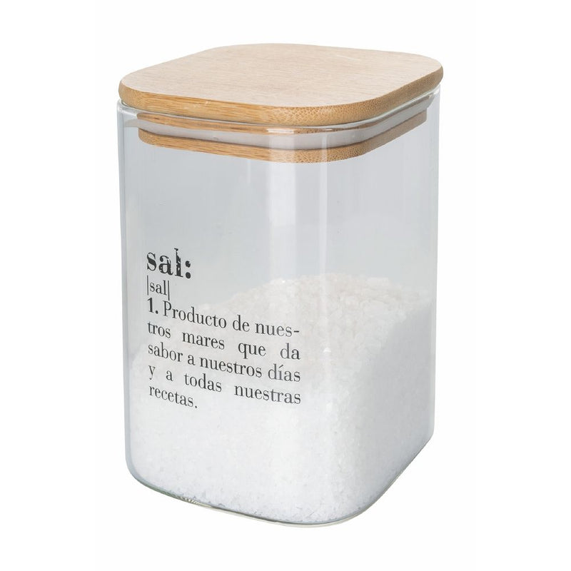 Barattolo Sale con scritta "Sal" 1 Litro in Vetro VdE Tivoli 1996 Spagnolo