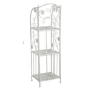 Portapiante 3 ripiani 35x29xh118 cm in Metallo Milena Bianco