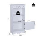 Mobiletto da Bagno in 40x23x80 cm  Floreale Bianco