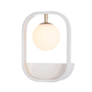 Lampada da parete Modern in Metallo Avola Bianco con Oro