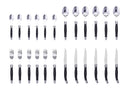 Set Posate 24 Pezzi in Acciaio Inox Manico in ABS Nero