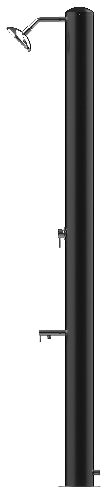 Doccia Solare da Giardino 28L Miscelatore e Lavapiedi Tevere N Nero Opaco sconto