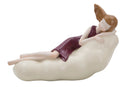 Statuetta Dolly su Nuvola 25x11x16 cm in Resina Rosso