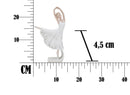Ballerina Dicy 14x4,5x24 cm in Resina Bianco