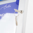 Espositore a Leggio con Piantana 51,4x79 cm in Alluminio Porta Menù Silver