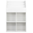 Libreria Cameretta Bambini Legno Scaffale 5 Ripiani Porta Giocattoli Libri Bianco