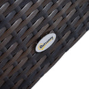 Baule Cassapanca da Esterno in Rattan Sintetico 102x51x51 cm Marrone 