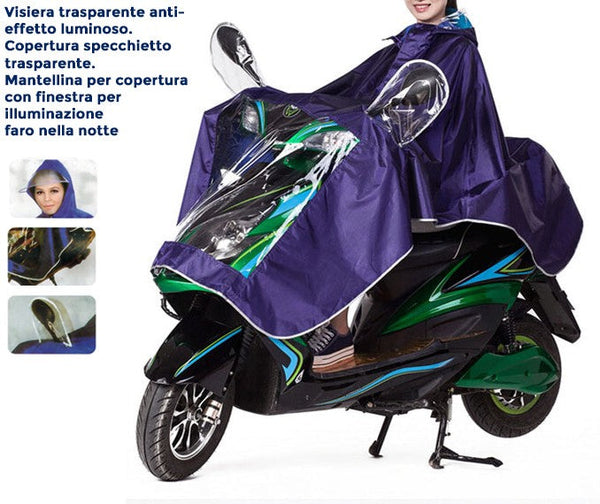 sconto Veste imperméable unisexe pour moto scooter réfléchissante universelle Bleu