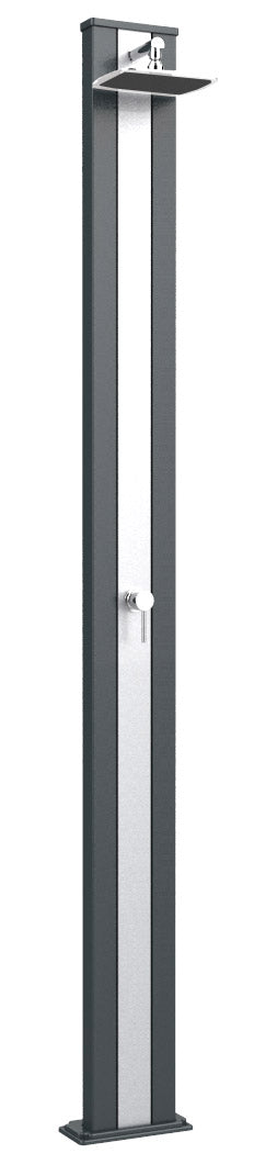 Douche De Jardin Solaire Extérieure 30L Mitigeur Arkema Spring S Bande Inox Anthracite acquista
