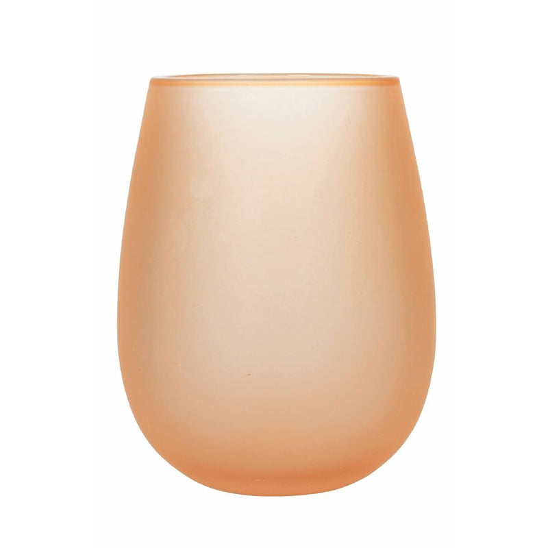 Set 6 Bicchieri Acqua Effetto Frosted Happy Hour Sunset in Vetro VdE Tivoli 1996 Rosso