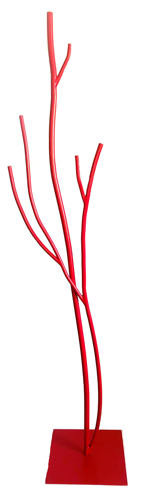 Vasconi Portemanteau en fer forgé rouge châtaignier 33x33x178 cm online