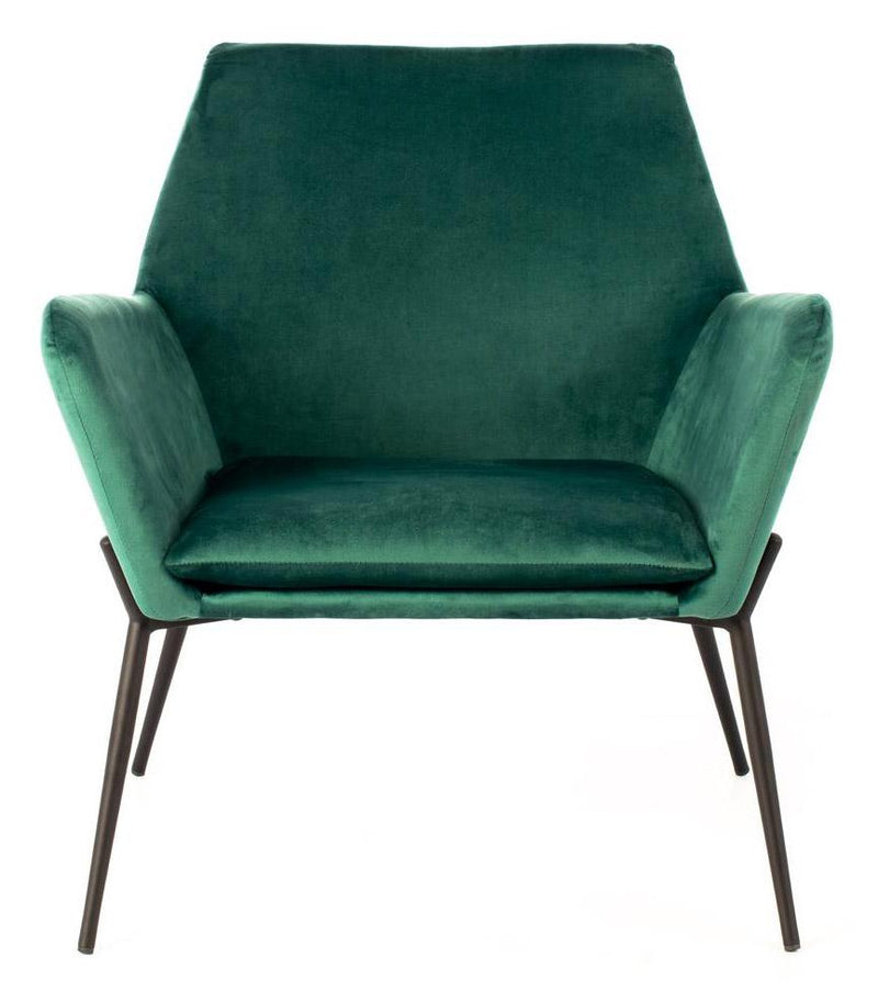 Poltrona Imbottita 54x71,5x70 cm in Velluto Verde